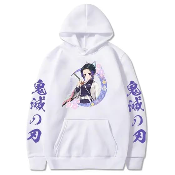 Moletom Canguru Algodão Demon Slayer Shinobu Anime Blusa De Frio Unissex Envio Rápido