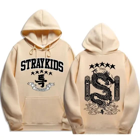 Moletom Canguru Algodão Stray Kids 5star Dragon Banda K-pop Blusa De Frio Unissex Envio Rápido