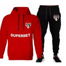 Kit Moletom Casaco + Calça Blusa De Frio Lançamento 2024 Times Brasileirão Conj Ref SP Atualizado