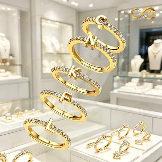 TB Mulheres iniciais letras A-v ajustável 18K banhado A ouro delicado colar de luxo com zircão