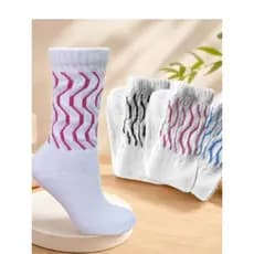 Kit 3 Pares Meias Fitness Feminina Academia Aeróbica Cano Médio