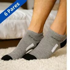 Kit 6 Pares de Meias Masculinas Soquete Cano Curto com Algodão - Confortável e Casual TAM 35-40