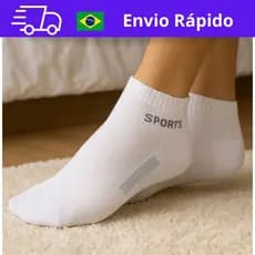 3 Pares de Meias Cano Curto Soquete com Algodão Uso  Diário TAM 35-40