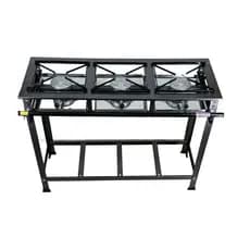 Fogão Industrial Alta Pressão 3 Bocas Caulim 30x30 A Gás