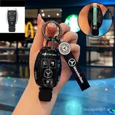 Capa de Chaveiro Remoto para Mercedes Benz CLA GLA GLK AMG GLC C200 B200 Classe Sce W213 JKB3
