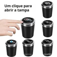 Cinzeiro criativo multifuncional para carro com tampa automática para carros masculinos, com acessórios. 8YTP