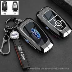 Capa Protetora de Chave Remota de Carro em Liga de Zinco para Ford Everest 2023 2024 2025/Ranger (2022-2023) Porta-Chave
