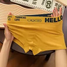 KIT 5 Cuecas Boxer Masculina Hello 5 Cores KIT 5 Cueca Boxer Microfibra