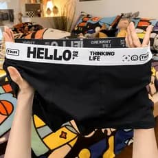 Kit 5 Cuecas Boxer Masculina Microfibra HELLO Kit 5 Cueca Boxers
