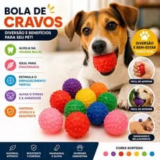 Bola Anti Stress Bolinha Cravos Pet Relaxante Fisio fascite plantar