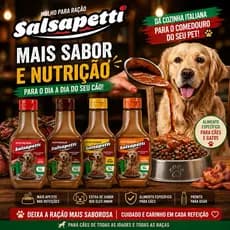 Kit Com 10 Molhos  Para Rações De Cães  Sabor Churrasco, Carne, Bacon e Frango 250 Grs
