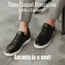 Tênis Sapatênis Masculino Casual Dia a Dia Urban Couro Fashion Barato Promoção Envio