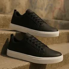 Kit 2 Pares Tênis Casual Masculino Minimalista Dia a Dia Básico Lazer Elegante