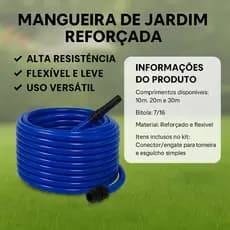 Mangueira Reforçada e Flexível para Jardim – 10m, 20m e 30m | Forte, Leve e Anti-Torção