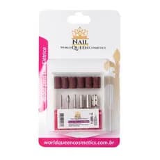 Kit 6 Brocas + 6 Lixas Para Lixa Elétrica Para Unhas Gel