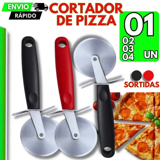 Cortador de Pizza Fatiador de Pizza Cortador de Massa INOX Linha Black Premium