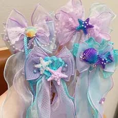 Grampos De Cabelo Cauda De Sereia , Laço Infantil , Fita , Grampo , Acessórios Doces Para Meninas