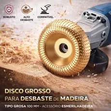 Disco Grosa Grosso para Desbaste de Madeira 100 mm – Acessório para Esmerilhadeira