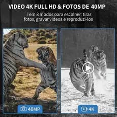 Binóculo Visão Noturna 4K Profissional Zoom 8x Recarregável Infravermelho Óptico Portátil Observação Foto Vídeo