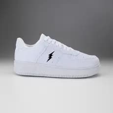 Tênis Feminino e Masculino Branco Preto Casual com Solado Macio e Durável Casual Plataforma Academia Liso Ominin