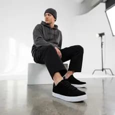 Tênis masculino casual Streetwear versátil moderno de camurça leve confortável macio 34 ao 43