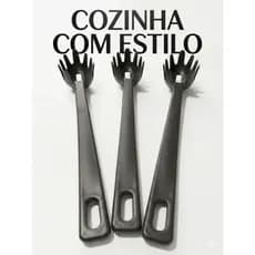 Kit 3 Pegador de Macarrão Massas e Espaguetes Prático Cozinha Antiaderente