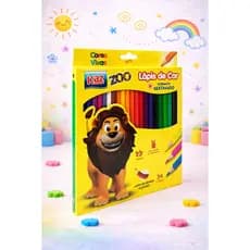 Lapis De Cor 24 Cores Sextavado Flexível Cores Vivas Escolar Infantil