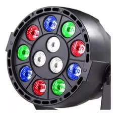 Refletor 12 Leds Par LED RGBW Bivolt | Strobo, DMX e Sensor Rítmico para Festas
