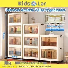 Caixa Organizadora Armario Caixa de Armazenamento Empilhável Multiuso com Rodas para Guardar Roupas e Brinquedos
