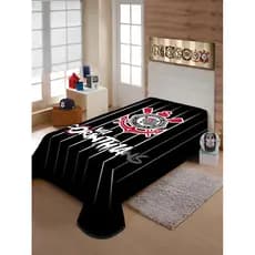Cobertor Solteiro 150x220cm Raschel Plus Times Licenciado Toque Macio Anti Alérgico Manta Jolitex