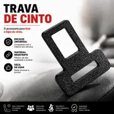 Par Fivelas Carro Trava de Cinto de Segurança Anti Bipe Sonoro Universal Praticidade Veicular
