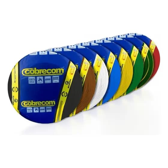 Cabo Fio Flexível 2,5mm - 750v 100m Cobrecom (Cores)