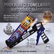 Kit Silicone Cola Ultra Forte Mamut 2 Tonelada + Aplicador Tekbond