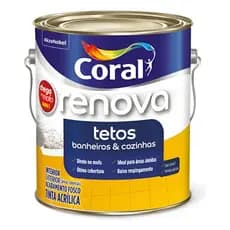 Tinta Acrílica Coral Renova Teto Antimofo Branco Fosco 3,6L