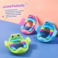 Assento Redutor para Vaso Sanitário Assento Infantil Treinamento Desfralde Bebê Almofadado Sapo