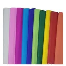 1 Rolo de Papel Crepom ESCOLAR 48cm X 2 Metros - Cores - ÓTIMA QUALIDADE!