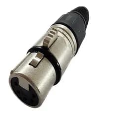 kit 10 Conector Xlr Canon fêmea preto alto qualidade bc