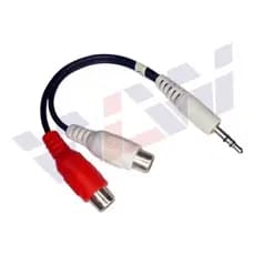 Adaptador P2 (macho) Estereo + 2 Rca ( Femea ) De 15cm