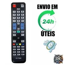 Controle Remoto Compatível Tv Samsung Lcd Com Botão Hdmi LE-7043