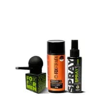 FIBRA CAPILAR CASTANHO + APLICADOR SPRAY FIXADOR FOX FOR MEN