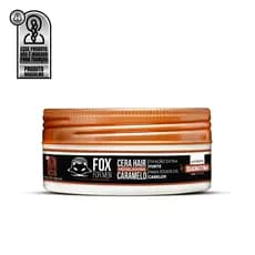Cera Hair Caramelo 130g Fox For Men Queratina Fixação Extra Forte Brilho Natural PROMOÇÃO