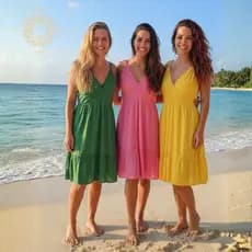 Vestido Curto Feminino com Alças Ajustáveis Forrado com Babado Verão Básico