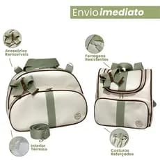 Kit Bolsa de Bebê Saída De Maternidade 3 Peças Personalizadas Uso Versátil Multifuncional
