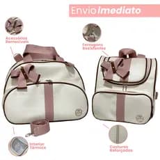 Bolsas Maternidade Conjunto 3 Peças Essenciais Menina Mamãe e Bebê Impermeável Multifuncional