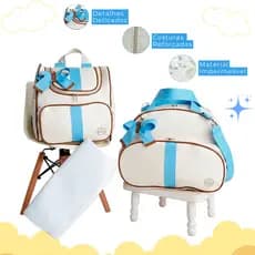 bolsa maternidade com 3 peças para bebê menino menina mala maternidade com alta elegância