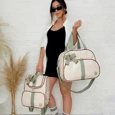 Bolsa Maternidade Kit 3 Menino/Menina Mala Para Bebê de Luxo Várias Cores C/ Laço ENTREGA RÁPIDA