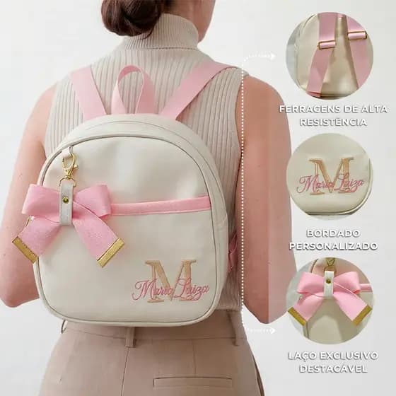 Mochila Bolsa Maternidade Luxo Essencial  Estampada Térmica Impermeável para Mamadeira e Fraldas