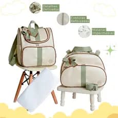 Kit 3 Peças Maternidade Bolsa Mochila Térmica Impermeável Menino/Menina Mala Para Bebê Luxo