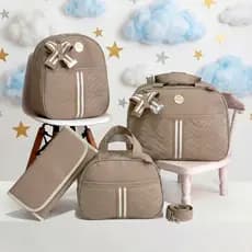 Bolsas Maternidade Conjunto de Super Luxo 4 Peças Essenciais Menino Menina Saída Maternidade