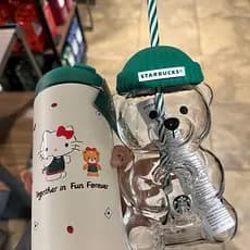 Starbucks copo de palha de urso norte-americano, chapéu de palha, copo de desenho animado, venda quente, copo de present